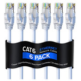 Cable Ethernet Maximm Cat 6 De 8 Pies (paquete De 6), Lan C