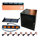 Rack Gabinete  7ru Pared + Bandeja+ Multitoma, Patch Panel 