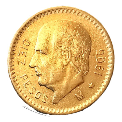Moneda Original Oro 10 Diez Pesos Hidalgo Ley 900 Año 1906 | MercadoLibre