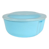 Bowl Con Tapa Plato Color Celeste 2l Uso Para La Cocina 