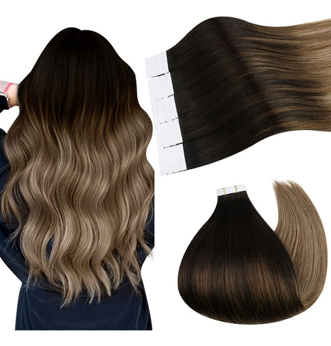 Extensiones De Cabello Humano Balayage De Marrón O 22in 50gr