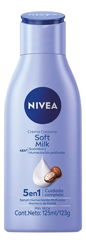 Crema Corporal Nivea Soft Milk Karité 5en1 48h 125ml/123g