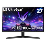 Monitor LG 27  Gamer Ultragear Ips 1920 1ms 180hz 27gs60f-b