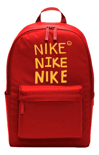 Mochila Nike Heritage Face 2.0 Original Color Rojo  / Naranja