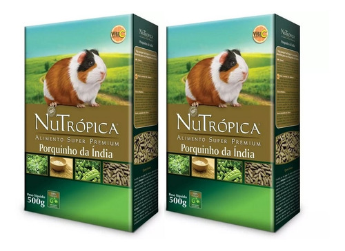 Kit 2 Unidades Nutrópica Ração Porquinho Da Índia Natu. 500g