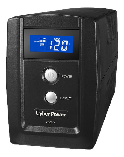 Regulador No Break Cyberpower 750 Va 6 Salidas Nema 5-15r Color Negro