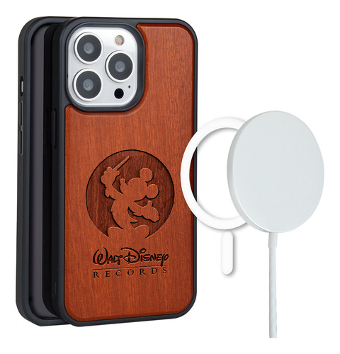 Funda Para iPhone Magsafe Mickey Mouse Disney Grabada