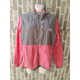 Chamarra Rosa/grisfleece The North Face Talla L De Mujer-da3