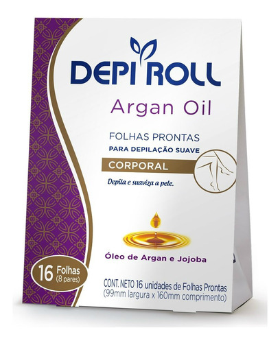 Folhas Prontas Depi-roll Corporal Argan 16 Folhas