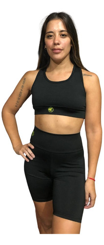 Conjunto Deportivo Mujer Calza Corta + Top