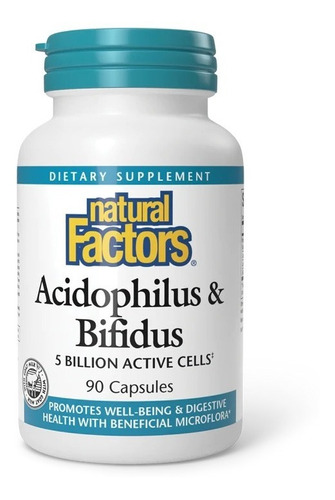 Natural Factors | Acidophilus & Bifidus | 5 Bil | 90 Caps