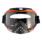 Goggle Techx2 Cross Negro/naranja C/ Mica Transparente Armazón Negro