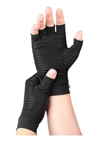 Pack 2 Guantes Fibra De Cobre Artritis Tendinitis Compresión