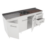 Bajo Mesada Cocina 160 Cm  Melamina Muebles Orlandi