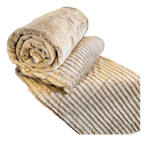 Cobertor Manta Flannel Antialérgico King Queen 2,20 X 2,40 Cor Fendi
