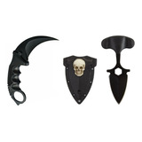 Kit Tatico Karambit + Colar Dog Tag Punhal Push Dagger