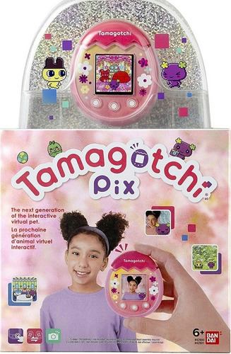 Tamagotchi Pix Bandai C/ Cámara Colores Inmediat Color Rosa