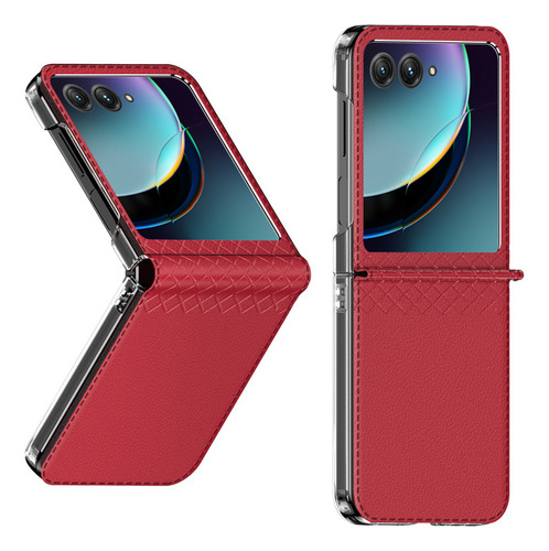 Funda Plegable De Piel Con Bisagras Para Motorola 40ultra