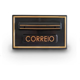 Caixa Correio Pvc Grade Ou Embutir N05 Preto/ouro