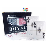 Baraja Poker Plastificada Set Azul Roja Royal Washable Cf