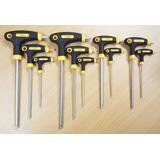 Juego De Llaves Torx Star Con Mango En T De 10 Piezas, 2 Ext