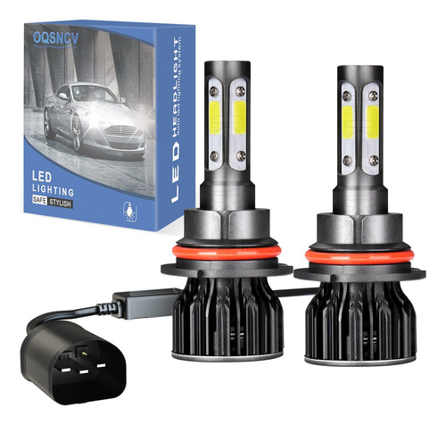 Carcasa De Faros Cuadrados De 7 Pulgadas + 9003/h4 Led Faros