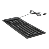 Teclado Silicona Cable Usb Enrollable Flexible Plegable 85 T