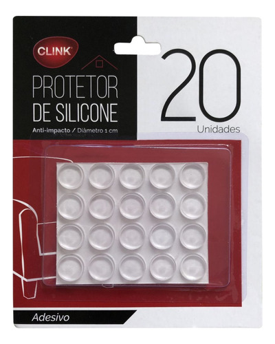 Protetor Gota De Silicone Anti-impacto 1cm Com 20 Unidades