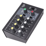 Microfone: Mixer De Som Mini, 8 Entradas, 2 Saídas, 4 Canais