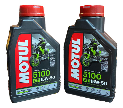 X 2 L Aceite Motul 5100 - Semi Sintetico 15w50 - Ester Cut