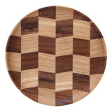 Plato De Madera Redondo 24 Cm