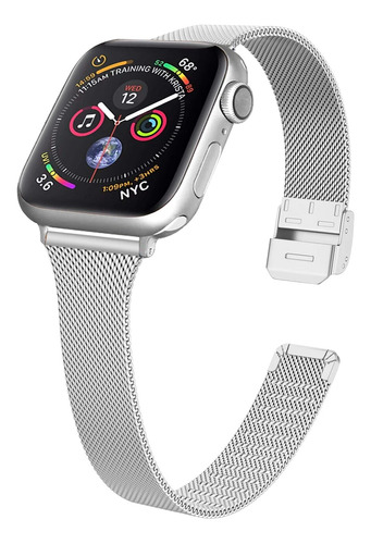 Correa Fina De Metal Milanese Para Apple Watch   Acero Inoxi