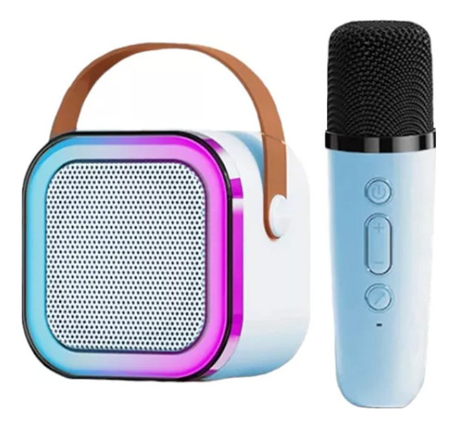 Mini Parlante Bluetooth Karaoke 1 Microfono Portatil Led 
