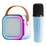 Mini Parlante Bluetooth Karaoke 1 Microfono Portatil Led 