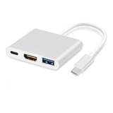 Adaptador Usb Tipo C 3 En 1 A Usb-c/hdmi/usb 4k Ultra Hd