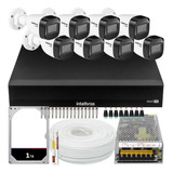 Kit Cftv 8 Cameras Intelbras Residencial 2mp Dvr Mhdx 1016-c