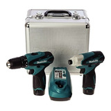 Kit Taladro + Atornillador De Impacto 12v Makita Lct204 Color Verde Makita Frecuencia 50