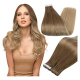 Extensiones Cabello Humano 14in Dorado A 14 Rubio Oscur 50gr