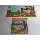 Lote 3 Discos Vinilo Vintage Walt Disney Cuentos Y Canciones