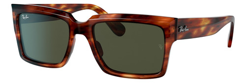 Óculos De Sol Ray-ban Inverness Standard Armação De Acetato Cor Polished Tortoise, Lente Green Clássica, Haste Polished Tortoise De Acetato - Rb2191