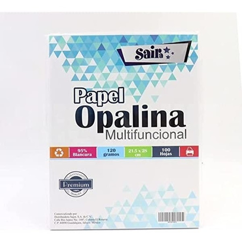 Papel Opalina Blanco 120 Grs 300 Hojas 3 Paquetes 