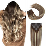 Extensiones Naturales Cabello 120gr 20in Marrón Chocolate Ru