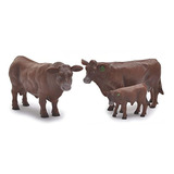 Figura Vaca, Toro Y Pantorrilla De Red Angus