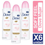 Desodorante Dove Soft Feel Pack X6 Unidades