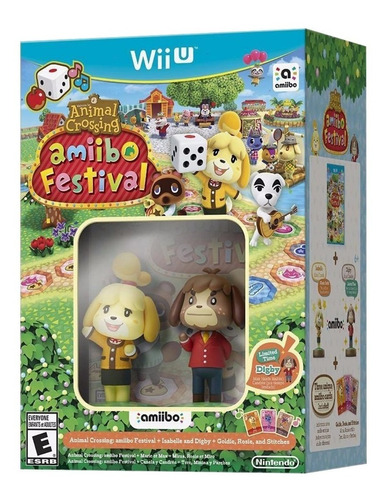 Animal Crossing Amiibo Festival Wii U Juego + 2 Amiibos