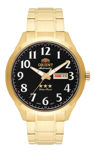 Relógio Orient Automático Masculino Dourado 469gp074f P2kx