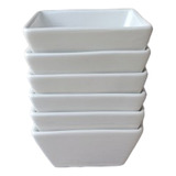 Pack 6 Pocillos Bowl Cuadrado Ceramica Postre Salsa Multiuso