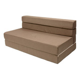 Sofa Cama Queen Size Cozy Plegable | Memory Foam Home Color Marrón Claro