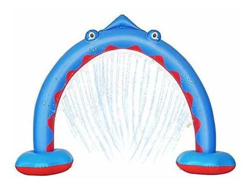 Aspersor Inflable Para Tiburones, Juego De Agua Al Aire...