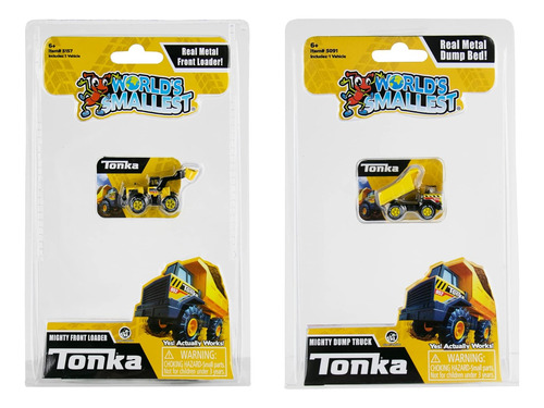 Mundos Más Pequeños Tonka Set Bundle De 2 Cargador Frontal Y